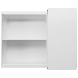 Armário Aéreo de Canto Herval Liz 1 Porta, Branco, 92,5 cm