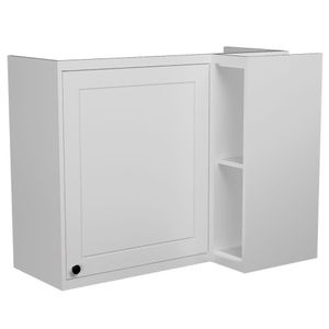 Armário Aéreo de Canto Herval Liz 1 Porta, Branco, 92,5 cm