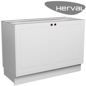 Balcão de pia Herval Liz 2 Portas, Branco, 120 cm