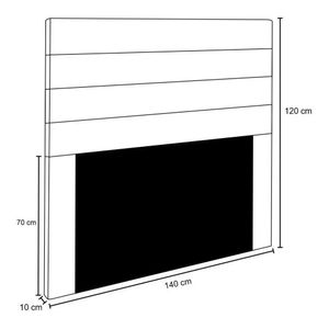 Cabeceira Cama Box Casal 140cm Rubi D10 Corano Bege