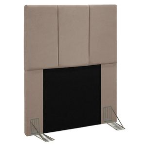 Cabeceira Cama Box Solteiro 90cm Pérola D10 Suede Bege