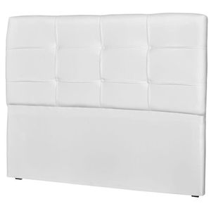 Cabeceira Casal Cama Box 195cm London Corino Branco