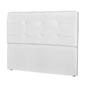 Cabeceira Casal Cama Box 195cm London Corino Branco