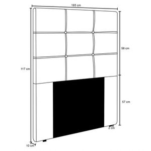 Cabeceira Cama Box Casal King 193cm D10 Esmeralda Corano Preto - Mpozenato