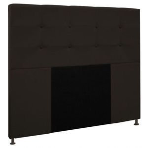 Cabeceira Cama Box Casal 140Cm D10 Safira Suede Marrom - Mpozenato