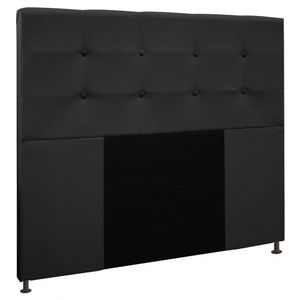 Cabeceira Cama Box Casal Queen 160cm D10 Safira Suede Preto - Mpozenato