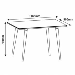 Mesa De Jantar Retangular 120Cm 4 Lugares Veneza Plus C14 Branco - Mpozenato