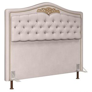 Cabeceira Cama Box Casal 140cm Imperial J02 Suede Bege