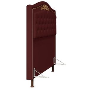 Cabeceira Cama Box Casal 140Cm Suede Vinho