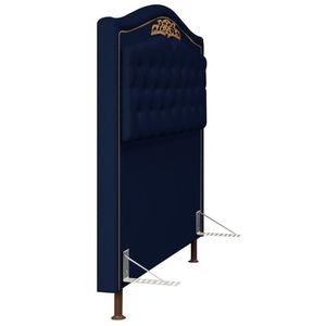 Cabeceira Cama Box Casal 160Cm Suede Azul