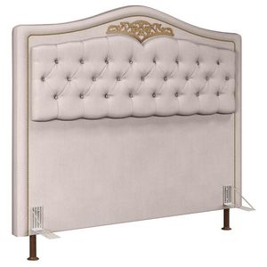 Cabeceira Cama Box Casal 195Cm Suede Bege