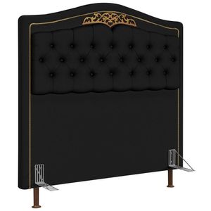 Cabeceira Cama Box Casal 195Cm Corano Preto