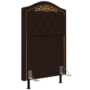 Cabeceira Cama Box Solteiro 90Cm Corano Marrom Escuro