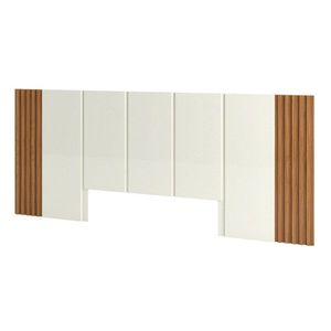 Cabeceira De Madeira Casal 300Cm 100% Mdf Tw185 Off White/Freijó