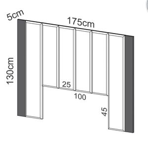 Cabeceira Para Cama Box Casal 175Cm Dalla D01 Freijó