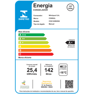 Freezer Horizontal Consul 142L - CHA14AB