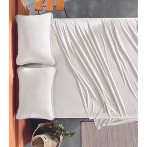 Lençol Queen Malha Fio Penteado Altenburg Branco