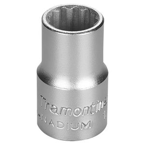 Soquete Estriado em Aço Cromo Vanadio 13 mm - Encaixe 1/2" Tramontina PRO