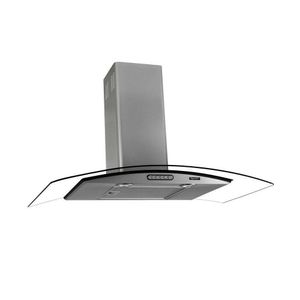 Coifa de Parede Vidro Curvo Terim 75 cm - 5 Bocas Inox 127V