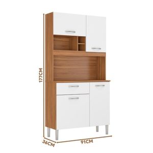 Kit Cozinha Compacta 4 Portas 1 Gaveta Malta D02 Amendola-branco