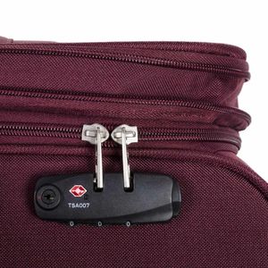 Mala De Viagem Grande Expansível Poliester Samsonite Bahia Cadeado Tsa E Rodas 360 Vinho G