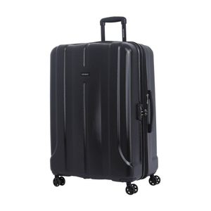 Mala Grande de Viagem Expansível em ABS Samsonite Fiero Cadeado TSA e Rodas Duplas 360º Preta