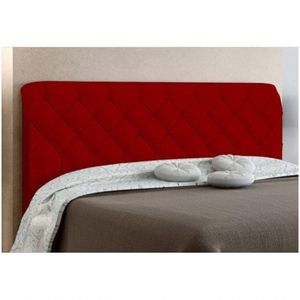 Cabeceira Para Cama Box Solteiro 90 Cm Paris - Js Móveis Suede Amassado Vermelho