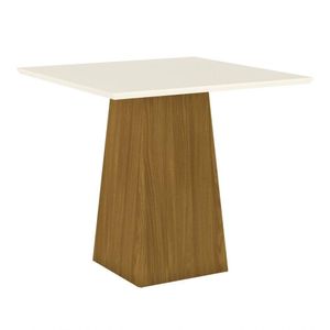 Mesa De Jantar Tampo Mdf 90 Cm Dora Henn Nature Off White