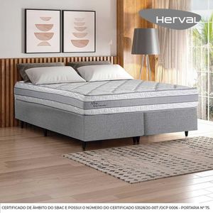 Cama Box King Size Herval Alba, Molas Ensacadas, 65x193x203 cm