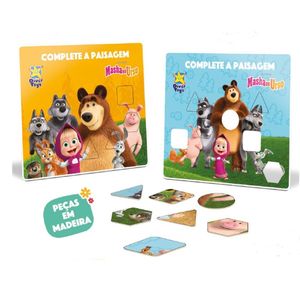 Masha e o Urso Complete a Paisagem 16 peças - Divertoys