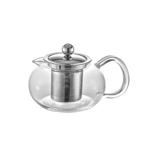 Bule Para Chá Em Vidro E Aço Inox Com Infusor 500 Ml Oxford