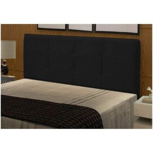 Cabeceira Cama Box Casal Queen 160 Cm London - Js Móveis Preto