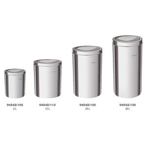 Lixeira Inox Tramontina Swing com Acabamento Polido e Tampa Basculante 30 L