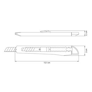 Estilete Estreito com Lâmina em Aço Especial Basic Azul 130mm - Tramontina