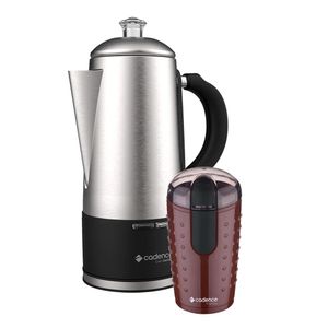 Kit Cafeteira Italiana Gran 1,5L e Moedor de Café Cadence