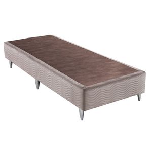 Conjunto Cama Box Meio Casal de Molas Ortobom Airtech SpringPocket 108x198 - bege