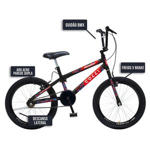 Bicicleta Colli Max Boy Aro 20 Freio V-Brake Sem Marcha - Preto Fosco