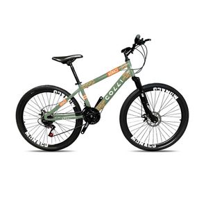 Bicicleta Colli Mônaco Q18 Aro 26 Freio a Disco 21 Velocidades - Verde Militar