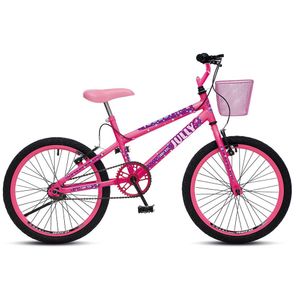 Bicicleta Colli Jully, Aro 20 Freio V-Brake Quadro 20 - Rosa Neon