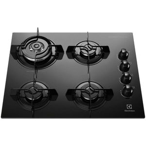 Cooktop 4 Bocas Electrolux Vidro Tripla Chama Preto KE4T