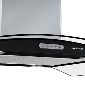 Coifa de Ilha CVC Nardelli Vidro Curvo Black 90cm 127V