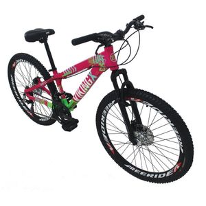 Bicicleta X TUFF25 Aro 26 Freio a Disco Shimano Rosa Viking