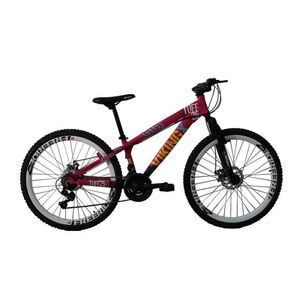 Bicicleta VikingX Freeride Aro 26 21 Vel Rosa/Roxo TUFF25