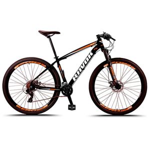 Bicicleta Aro 29 Freio A Disco 24 Velocidades Alavanca Suspensão Cor: Laranja Tam: 17"