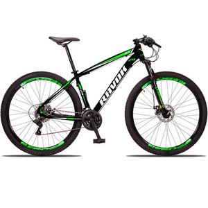 Bicicleta Aro 29 Freio A Disco 24v Suspensão verde Tam 19"