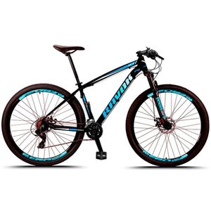 Bicicleta Bike Aro 29 Alumínio 21 Velocidades Shimano Suspensão Freio A Disco Cor: Azul Tam: 21"