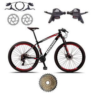 Bicicleta Alumínio Aro 29 24v azul E Rosa tam 17