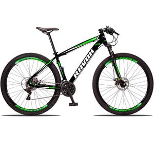 Bicicleta Bike Aro 29 Alumínio 24 Velocidades Shimano Suspensão Freio A Disco verde 17"