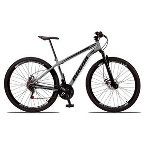 Bicicleta Bike Aço Aro 29 Suspensão Dianteira 21 Velocidades Freio A Disco Grafite