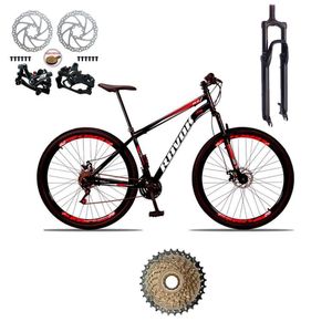 Bicicleta Bike Aço Aro 29 Suspensão Dianteira 21 Velocidades Freio A Disco Azul Celeste